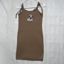 Disney Bambi Flower Dress Womens Small Tie Strap Skunk Floral Graphic Print