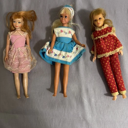 New Listing✅3 VTG Barbie SKIPPER Dolls 1967 W/Clothes  & Accessories