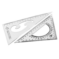 2In1 Schule Draft Zeichnung Rechtwinklig Dreieck Lineal Combo Winkelmesser