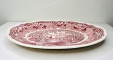 FRANCISCAN Pink Vista English Ironstone 13"L x 10"W Oval Platter England