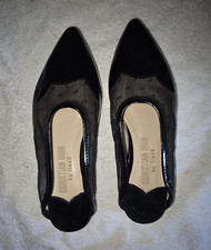 Christian Dior Black Patent Leather Polka Dot Mesh Pump Pointed Toe Block 7
