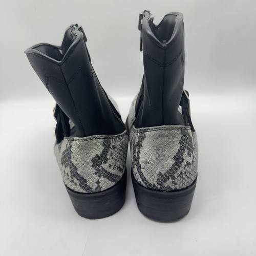 Dingo Ankle Boots DI-285 Mens Gray Snake Suede Zipper Western 11 D Zip Boot - Picture 3 of 15