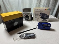 Vintage Lot Of Film Camera Accessories Vivitar, Sony, Kaiser, Kodak