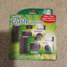 New 2-Pack Fujifilm QuickSnap Disposable Camera with Flash. expired film