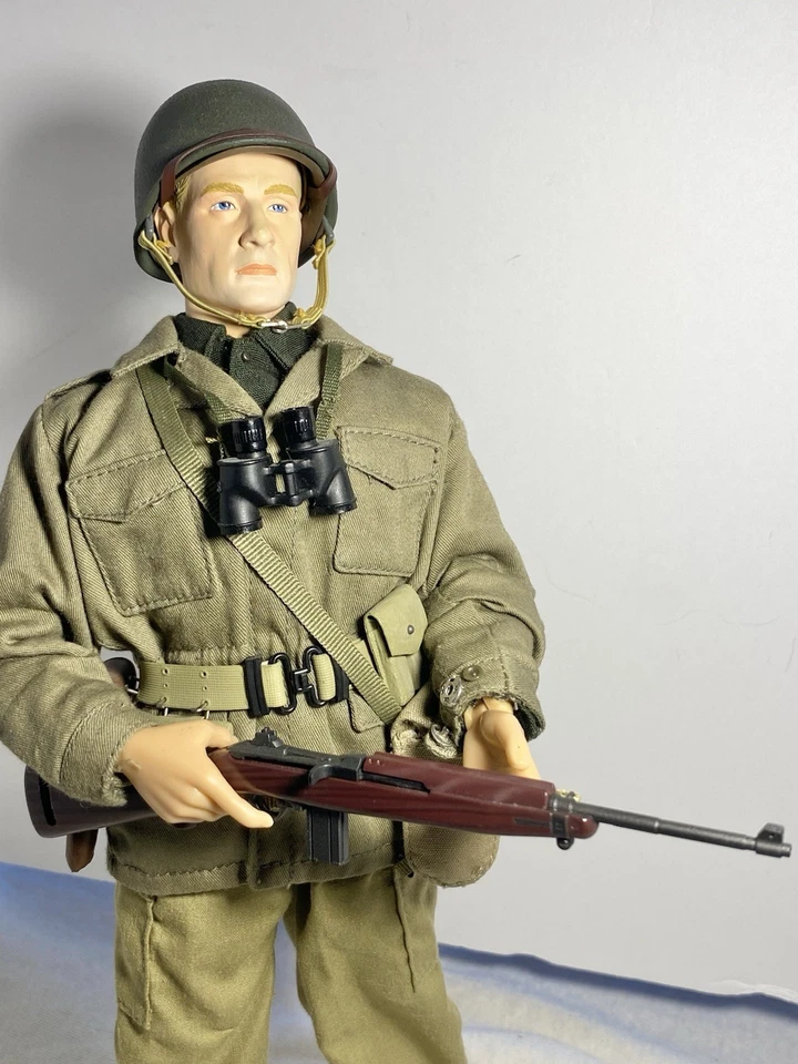 Pistola de fusilero de infantería estadounidense Segunda Guerra Mundial, cuchillo 1:6 soldado dragón modelo carabina M1 Foto 2 de 4