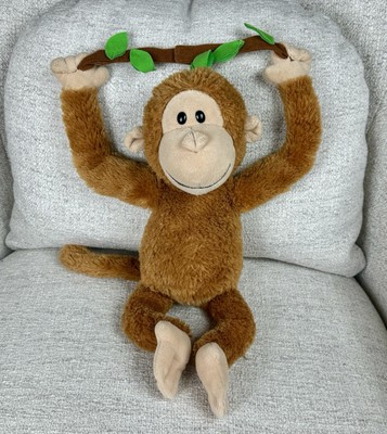 GUND MURDOCK MONKEY PLUSH Hanging On Leafy Vine 4040168 14” Brown