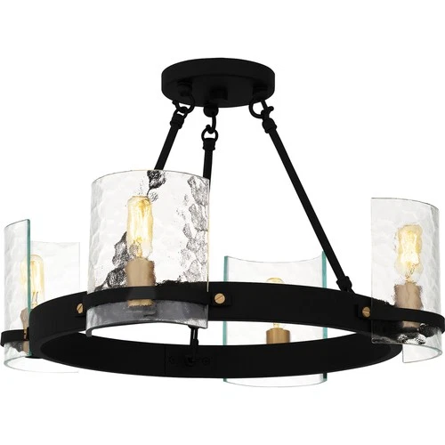 Quoizel GLC1720 Gloucester 4 Light 20"W Semi-Flush Ceiling - Black - Picture 1 of 7