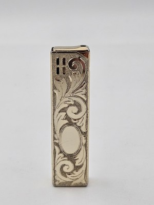 Vtg Colibri Lighter Ornate Scroll Work Silver Tone Butane Made in Japan