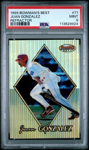 1999 Bowmans Best Refractor #71 Juan Gonzalez /400 PSA 9