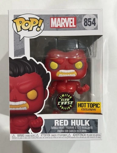 Funko Pop! Marvel Red Hulk #854 Glow In Dark Chase Hot Topic Exclusive Limited