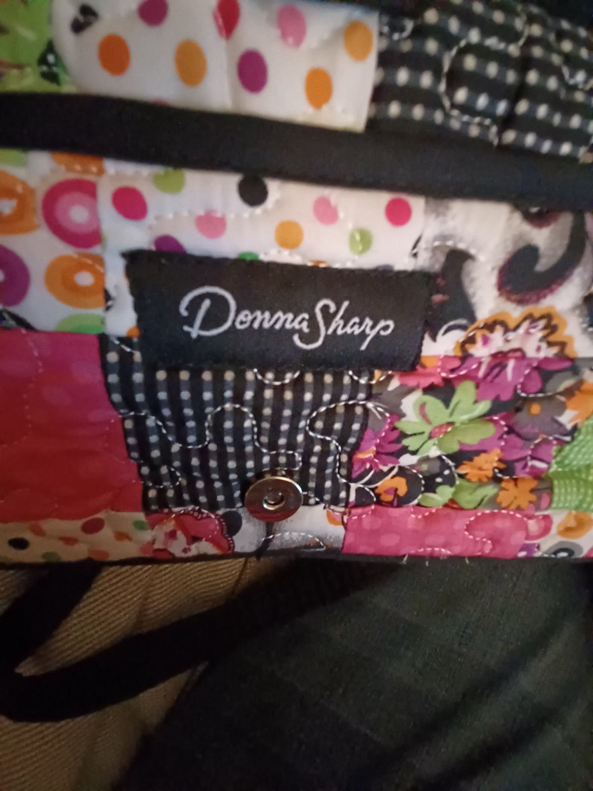 Donna Sharp Quilted Patchwork Multi Colored Small… - image 5