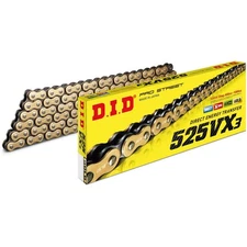 D.I.D. Chain 525VX3 120 Links Gold/Black 525VX3G120FB