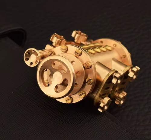 Handmade Heavy Duty BRASS Oil Steampunk Armor Kerosene Cigarette Lighter - Picture 9 of 12