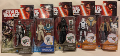 Five Star Wars Action Figures - The Force Awakens - Hasbro - NEW