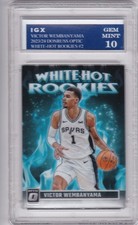 VICTOR WEMBANYAMA ROOKIE CARD 2023 Donruss Optic Wemby WHITE HOT GEM MINT 10 RC!