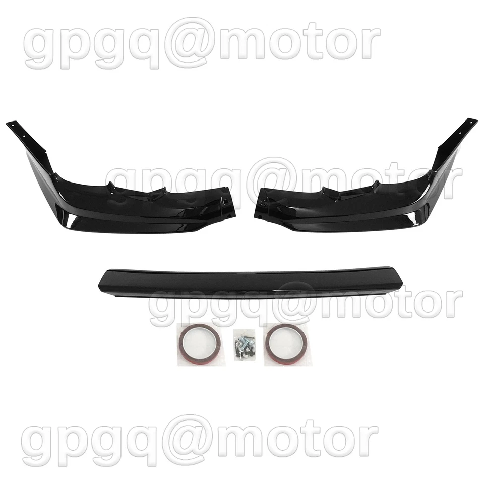For Toyota Corolla XRS 2011-2013 Glossy Black T Style Front Bumper Lip Splitter - Image 2 of 4