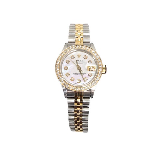Rolex Lady-Datejust 26mm Yellow Gold Mother Of Pearl Dial Diam...
