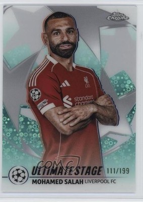 2025 Topps UEFA Club Competitions Aqua Refractor /199 Mohamed Salah #US-2 0rd2