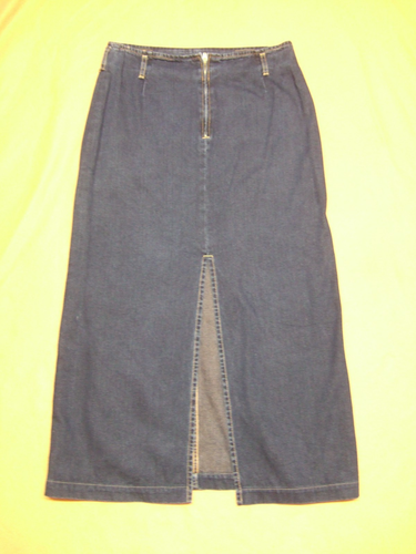 HIS Maxi Jeans Rock W26 für Gr.38-36,5 dunkles Denim nicht strech Schlitz hinten - Bild 2 von 3