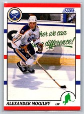 1990-91 Score American #43 Alexander Mogilny Buffalo Sabres Rookie Hockey Card. rookie card picture