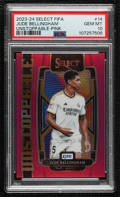 2023-24 Panini Select FIFA Unstoppable Pink Prizm 3/25 Jude Bellingham #14 19cc