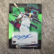 2026 Topps Finest Yanquiel Fernandez Autograph Green /99
