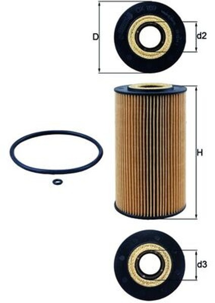 Knecht ÖLfilter Ox 169D Filtereinsatz FüR Mercedes W163 W220 W211 W463 Klasse-image