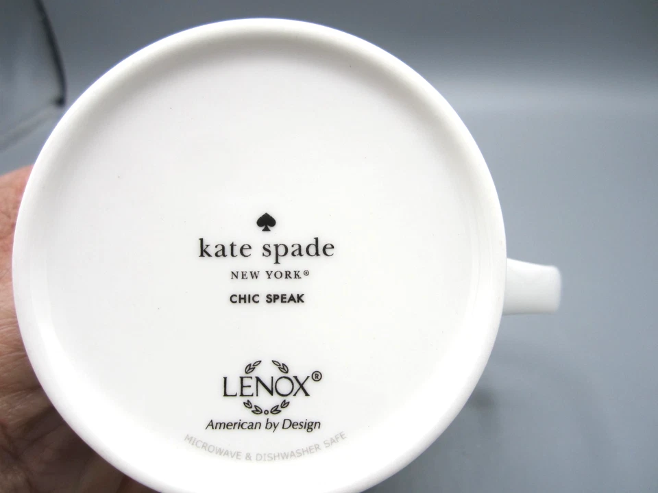 Тонкий фарфор Lenox White & Turquoise Kate Spade «The Bees Knees» 12 унций (407) - Изображение 4 из 4