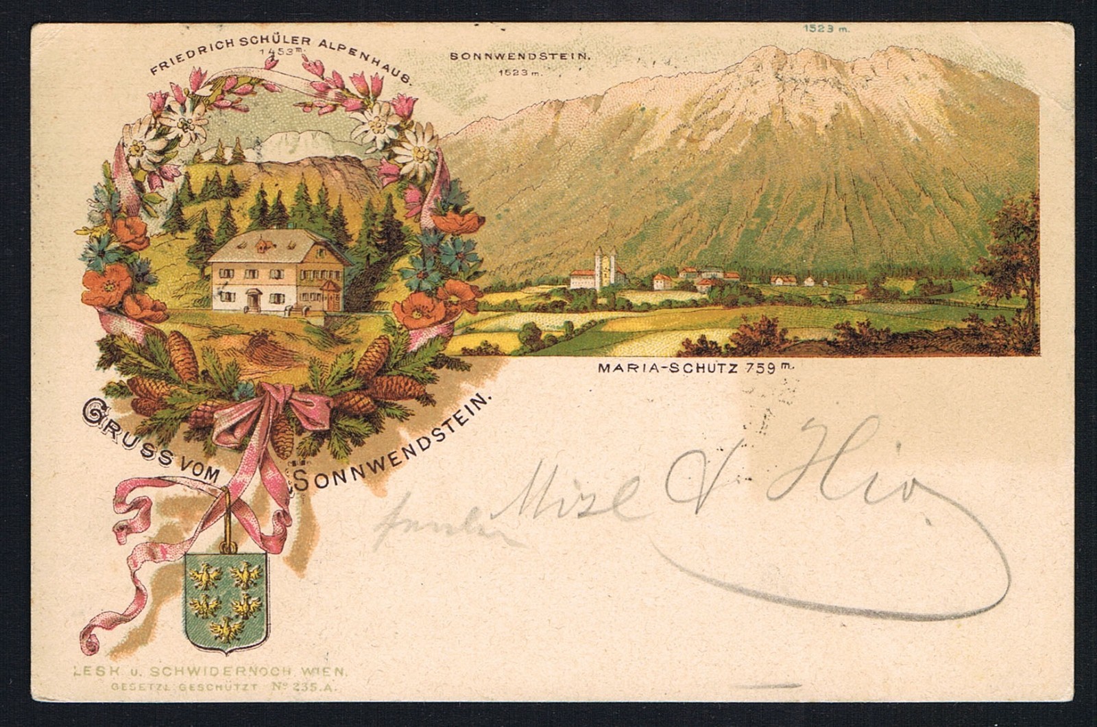1 AK ANSICHTSKARTE CARTOLINA AUSTRIA ÖSTERREICH Gruss vom Sonnenwendstein
