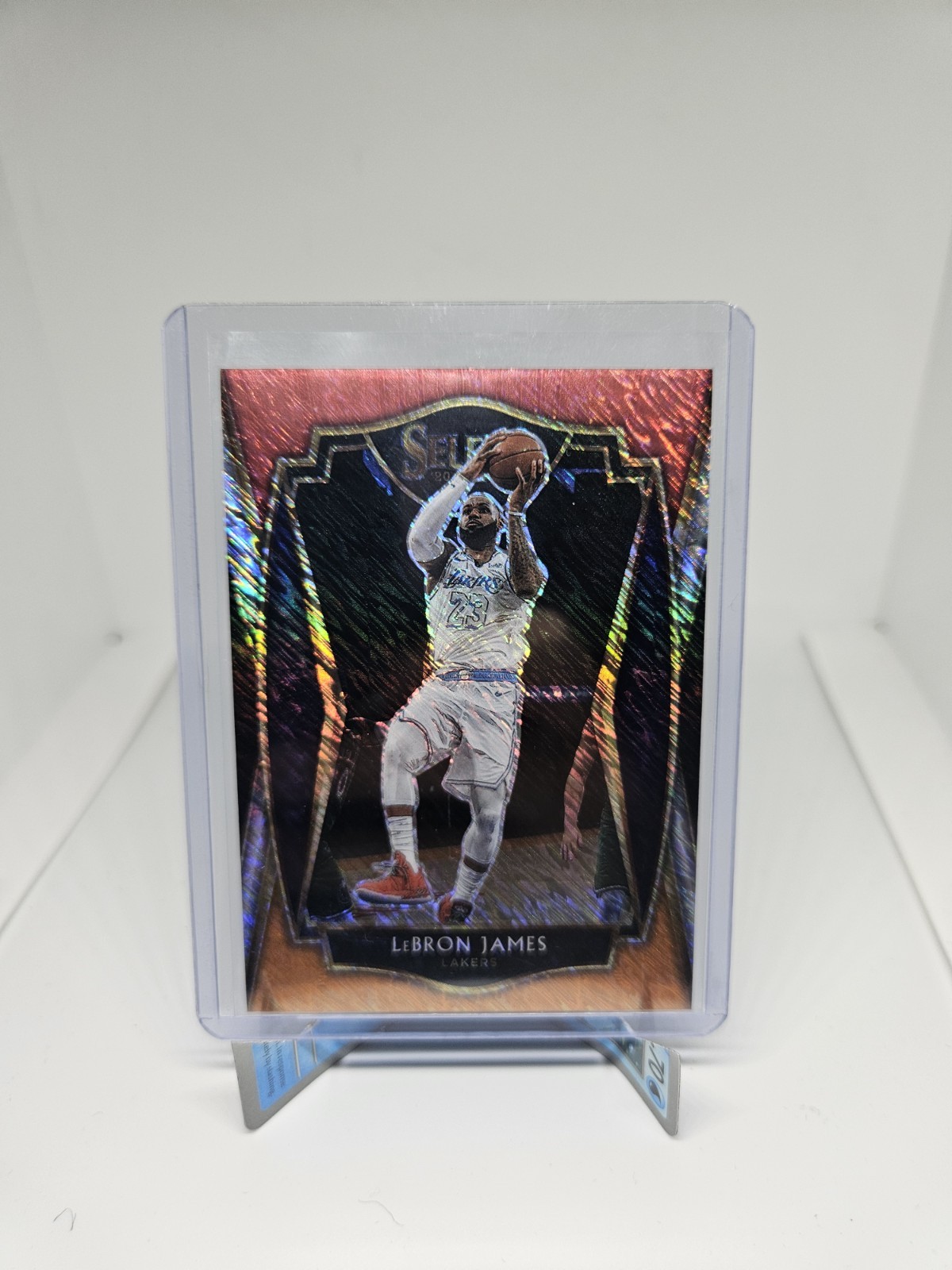2020-21 Panini Select - Premier Level LeBron James 113 Red White Orange Shimmer