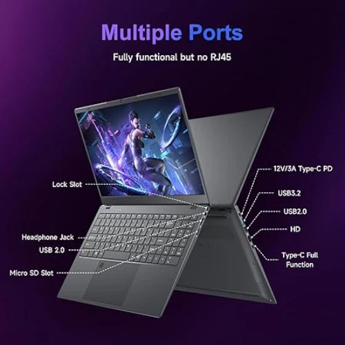 15.6" FHD Business Laptop, 12GB RAM 512GB SSD, N95 Processor, Windows 11 Pro - Image 4 of 4