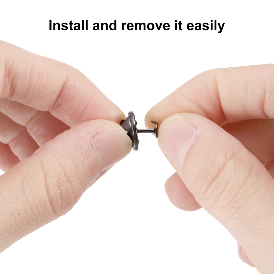 50 pares de costas de pino de cobre, costas de pino de bloqueio borboleta 11mm x 4mm, cinza - Imagem 3 de 4