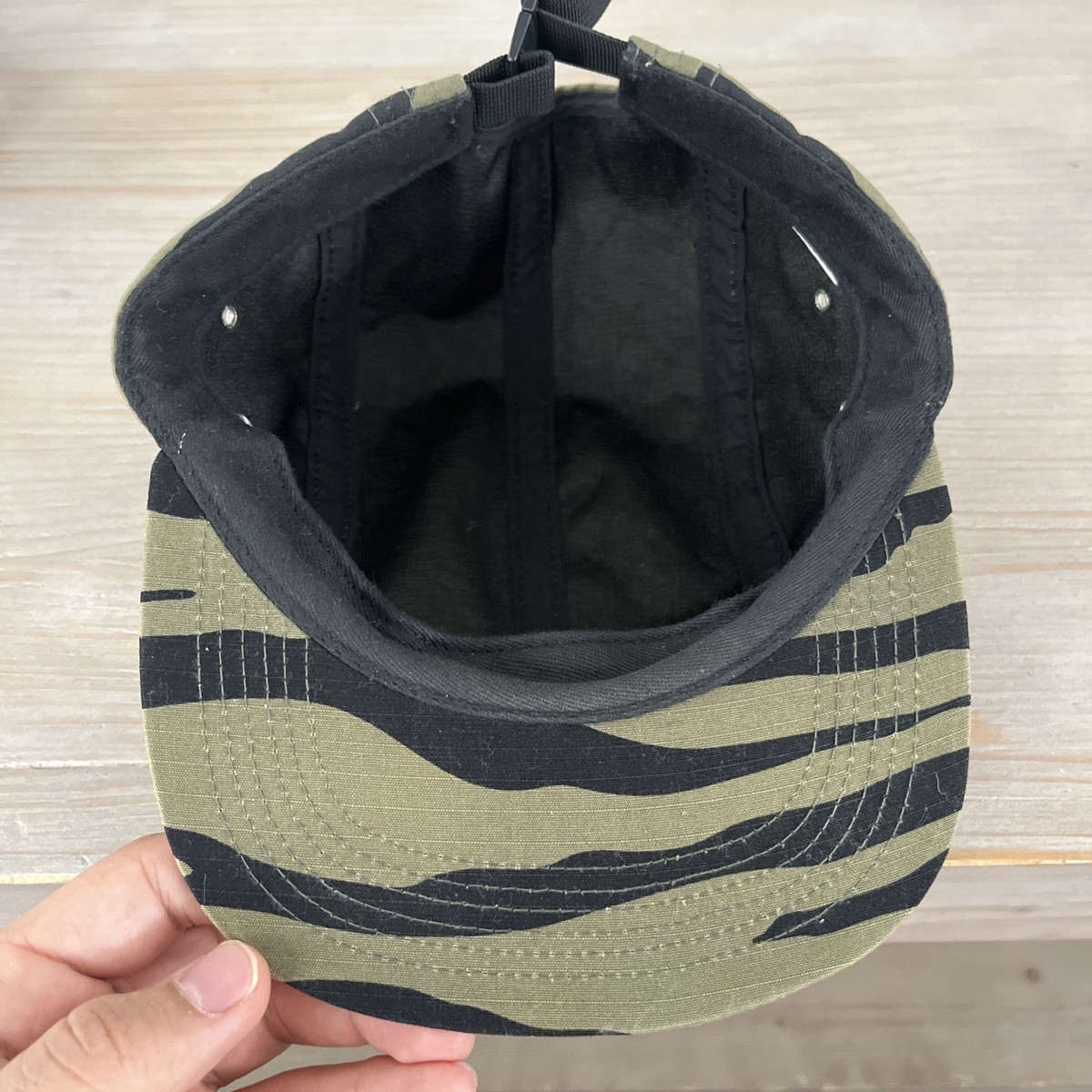 SS11 Supreme Zebra Camp Cap Olive Green 5 Panel Camo Hat Box Logo