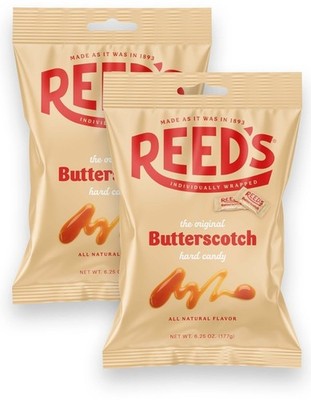 Reed s Butterscotch Candy, 6.25oz Bag (Pack of 2) Individually Wrapped...