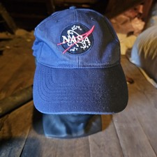 NASA Space Lunar Blue Dad Trucker Style Vintage Snapback Hat