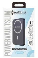 Warrior Power Vault Slim 5000mah Magnetic Wireless Portable Power Bank - Black