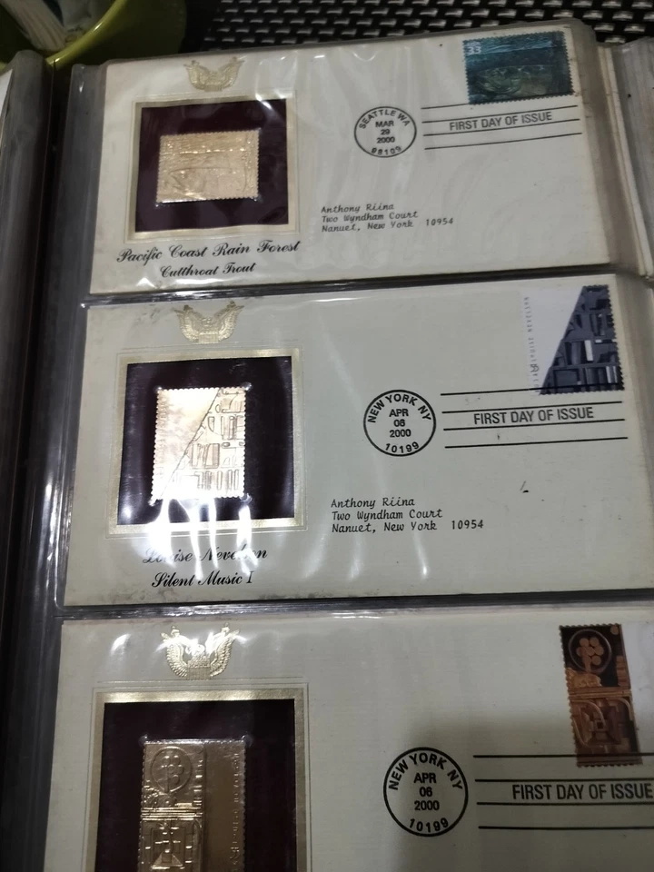 Golden Replicas of United States Stamps Proof Replicas on 22kt Gold (21 Stamps) - Image 3 of 4