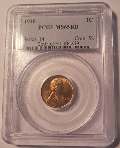 1930 PCGS MS-65RD LINCOLN WHEAT CENT FULL RED...Nice coin!