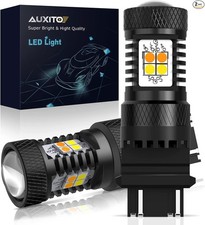 White and Amber Dual Color Switchback 3157 3155 3457 4157 LED Bulbs with Pr