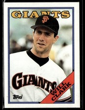 1988 Topps #350 Will Clark Giants Baseball Card 3601D