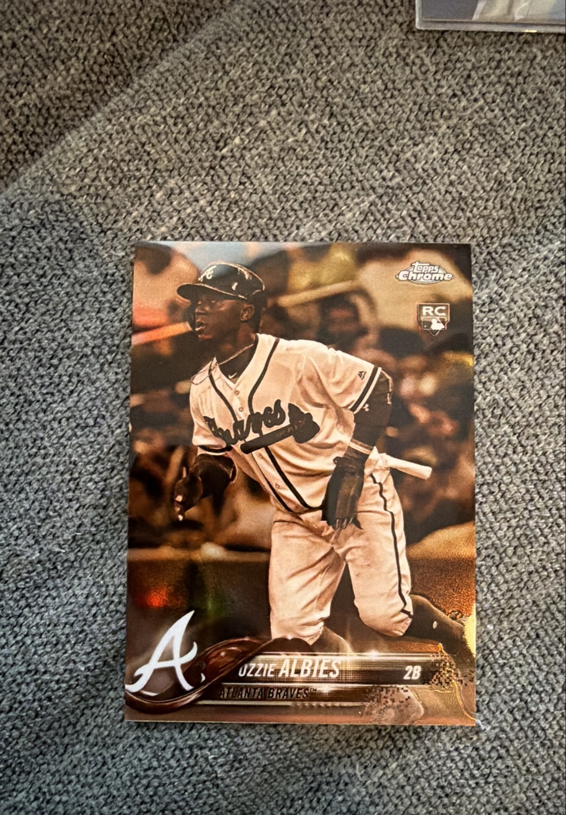 2018 Topps Chrome - Ozzie Albies #72 Sepia Refractor (RC) Mint