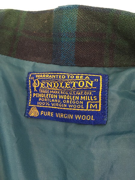 Pendleton Wool Tailored Jacket Men Blue Check 70s… - image 7