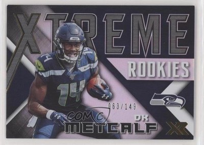 2019 Panini XR Xtreme Rookies 63/149 DK Metcalf #X-10 RC 09co