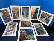 Lot of 9 1970 United transportation Union Prints