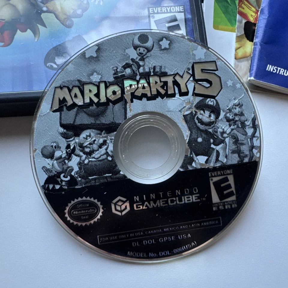 Mario Party 5 (Nintendo GameCube, 2003) Manual Completo CIB PROBADO Foto 2 de 4