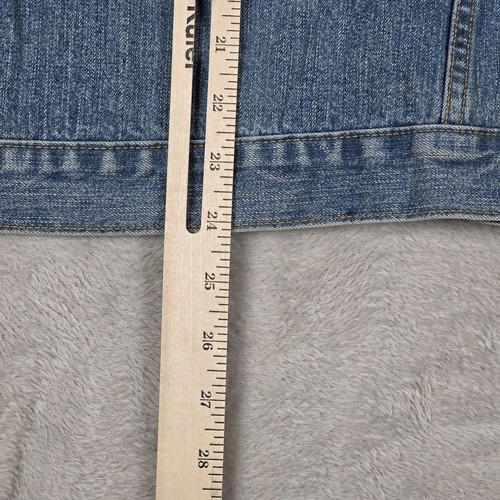 VINTAGE Old Navy giacca denim uomo piccolo blu camionista 100% anni 90 Y2K - Foto 8 di 10