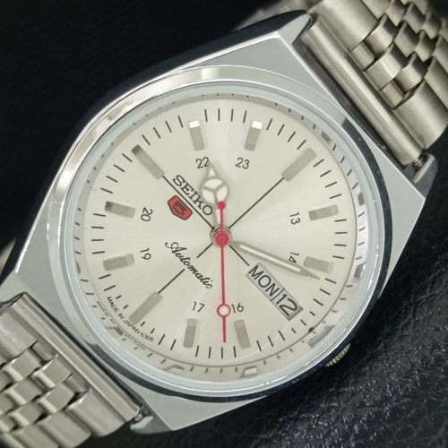 REFURBISHED SEIKO 5 AUTOMATIC 6309A VINTAGE JAPAN MENS SILVER WATCH a442888-1