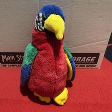 Ty Originale Beanie Baby 1997 Ritirato Jabber Il Pappagallo Vintage Come Nuovo Con Errori