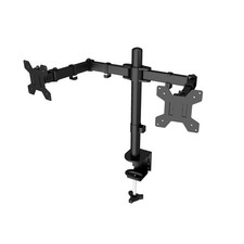 Dual Monitor Stand Arm Heavy Duty Adjustable Desk Mount 2 Screens 27 Inch