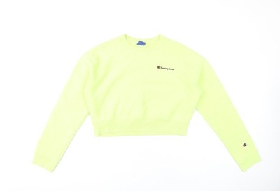 Champion Damen Gelb Medium Pullover Sweatshirt Rundhals